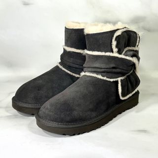 レア未使用】UGG MINI SPILL SEAM BOWブーツグレー24.0-