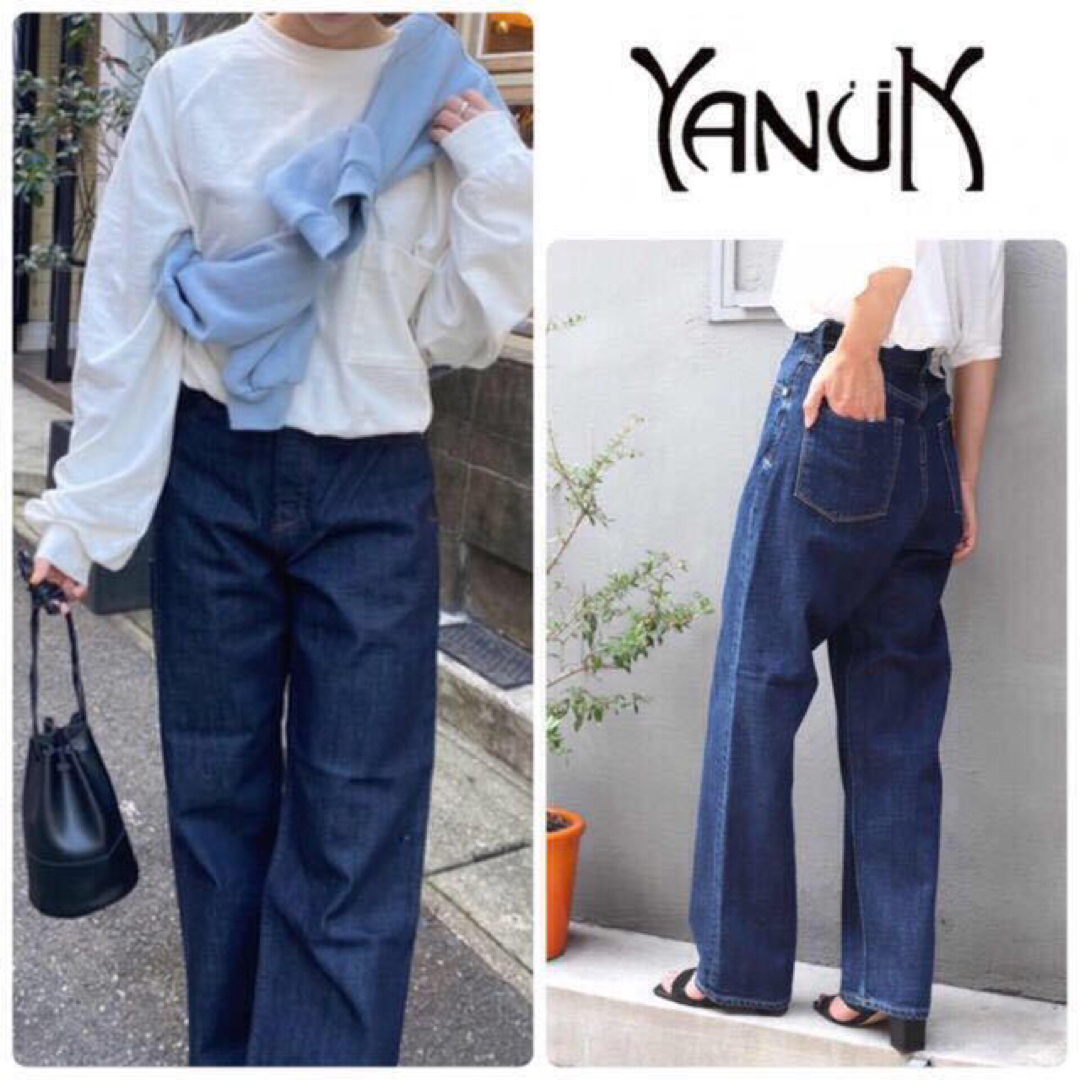 YANUK - 26400円 ヤヌーク COLLEEN ハイライズワイドデニム 21 新品OAI