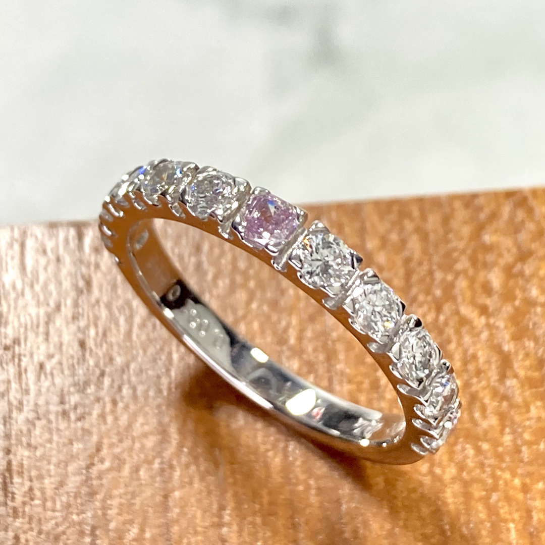 ✨鮮やかピンクのダイアモンド リング プラチナ - リング(指輪)