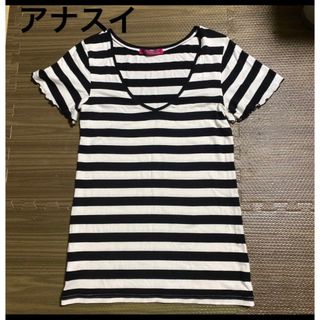 ドーリーガールバイアナスイ(DOLLY GIRL BY ANNA SUI)のDOLLY GIRL by ANNA SUI 袖フリルボーダーカットソー(Tシャツ(半袖/袖なし))