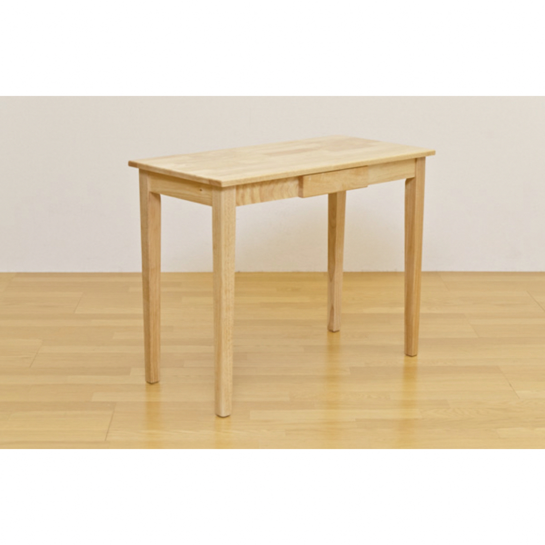 新品　木製テーブル　90×45　引出し付き　ナチュラル　センターテーブル