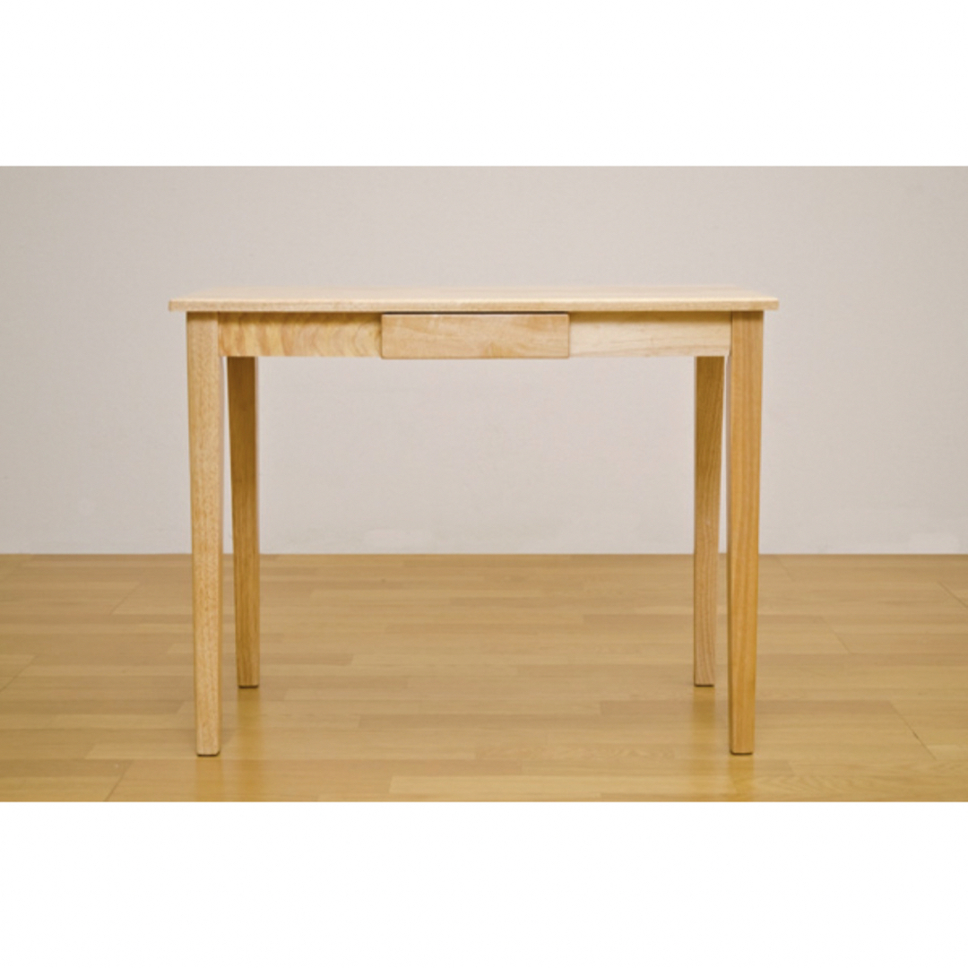 新品 木製テーブル 90×45 引出し付き ホワイトウォッシュ センター ...