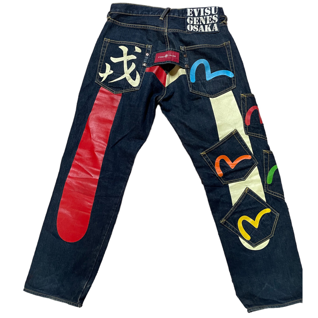 EVISU(エビス)のEVISU 大黒 メニーポケット デニム 個性的 メンズ レディース カモメ メンズのパンツ(デニム/ジーンズ)の商品写真