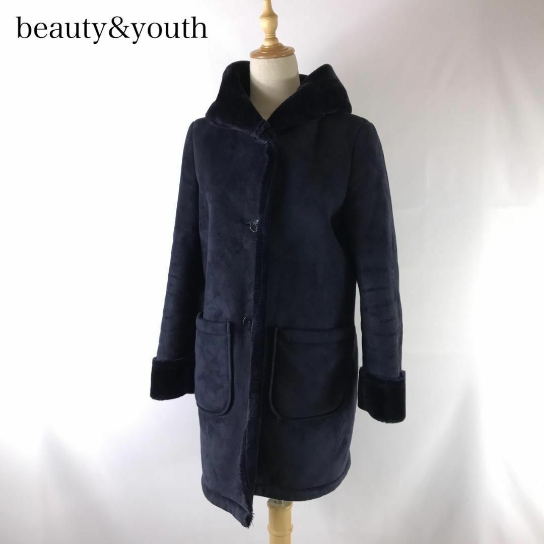 ♪美品♪ Beauty&youth フェイクムートン コート