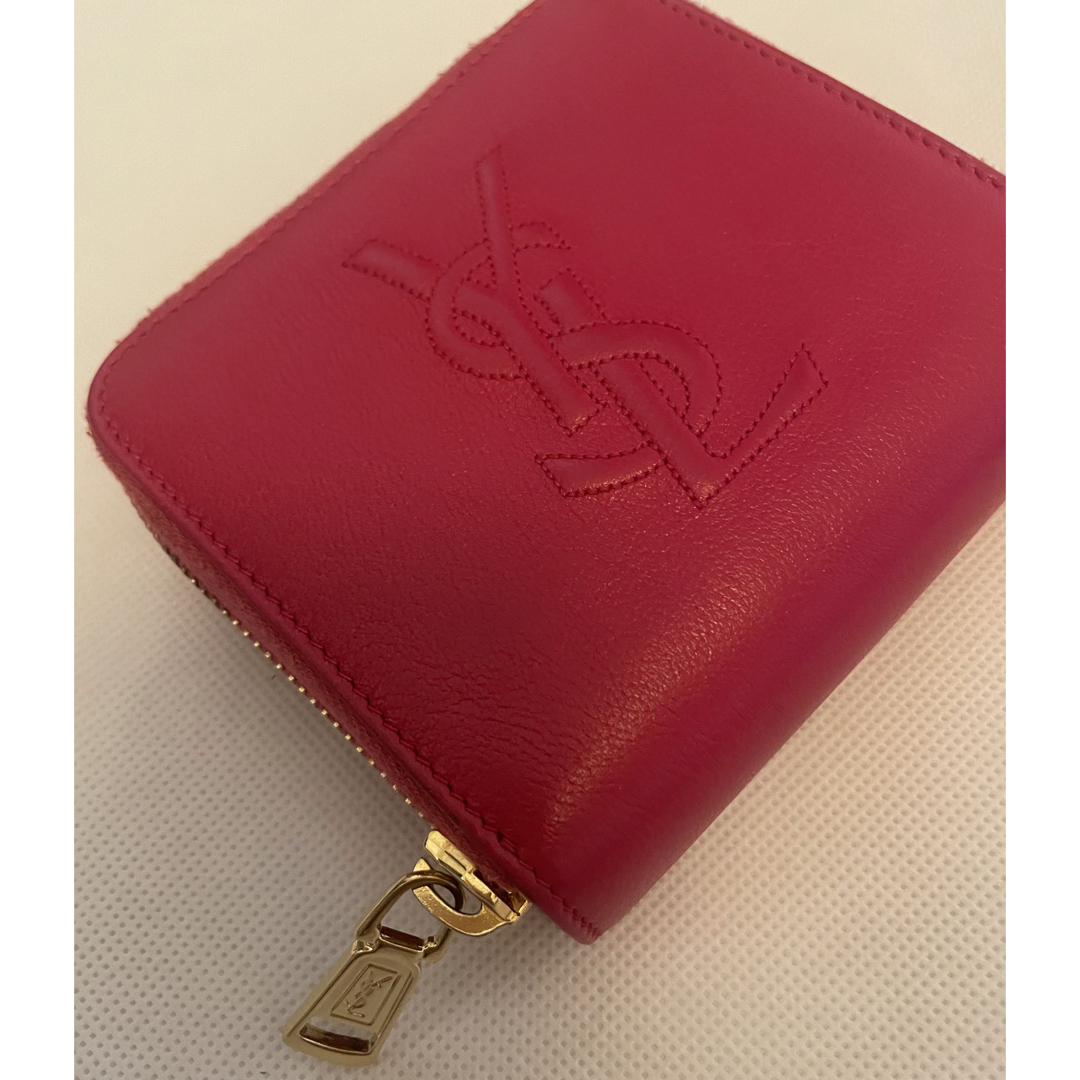 Yves Saint Laurent(イヴサンローラン)のみなりん様専用　美品イブサンローラン　二つ折財布　ピンク　 レディースのファッション小物(財布)の商品写真