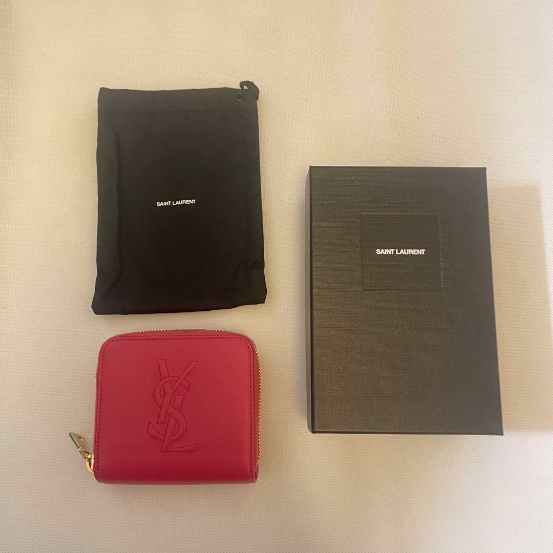 Yves Saint Laurent(イヴサンローラン)のみなりん様専用　美品イブサンローラン　二つ折財布　ピンク　 レディースのファッション小物(財布)の商品写真