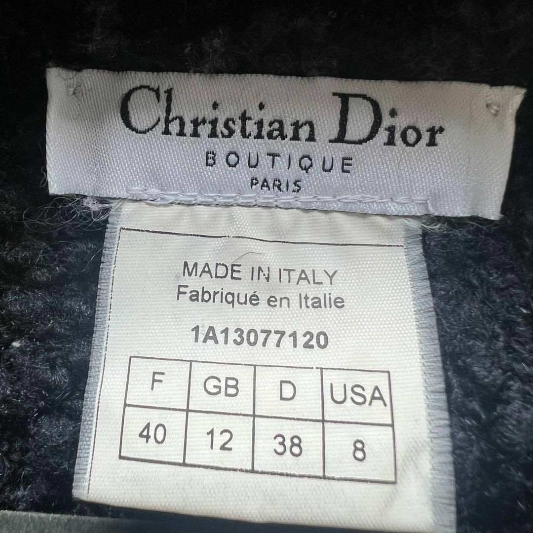 Christian Dior(クリスチャンディオール)の【良品】Christian Dior ジャケット ボア ブラック 襟 ジップ レディースのジャケット/アウター(テーラードジャケット)の商品写真