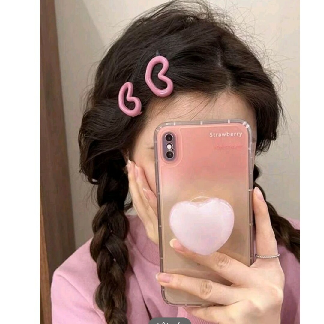 ♡新品 ヘアクリップヘアピン2個セット 韓国アイドルハートピンクかわいいY2K ♡新品 ヘアクリップヘアピン2個セット 韓国アイドルハートピンクかわいいY2K
