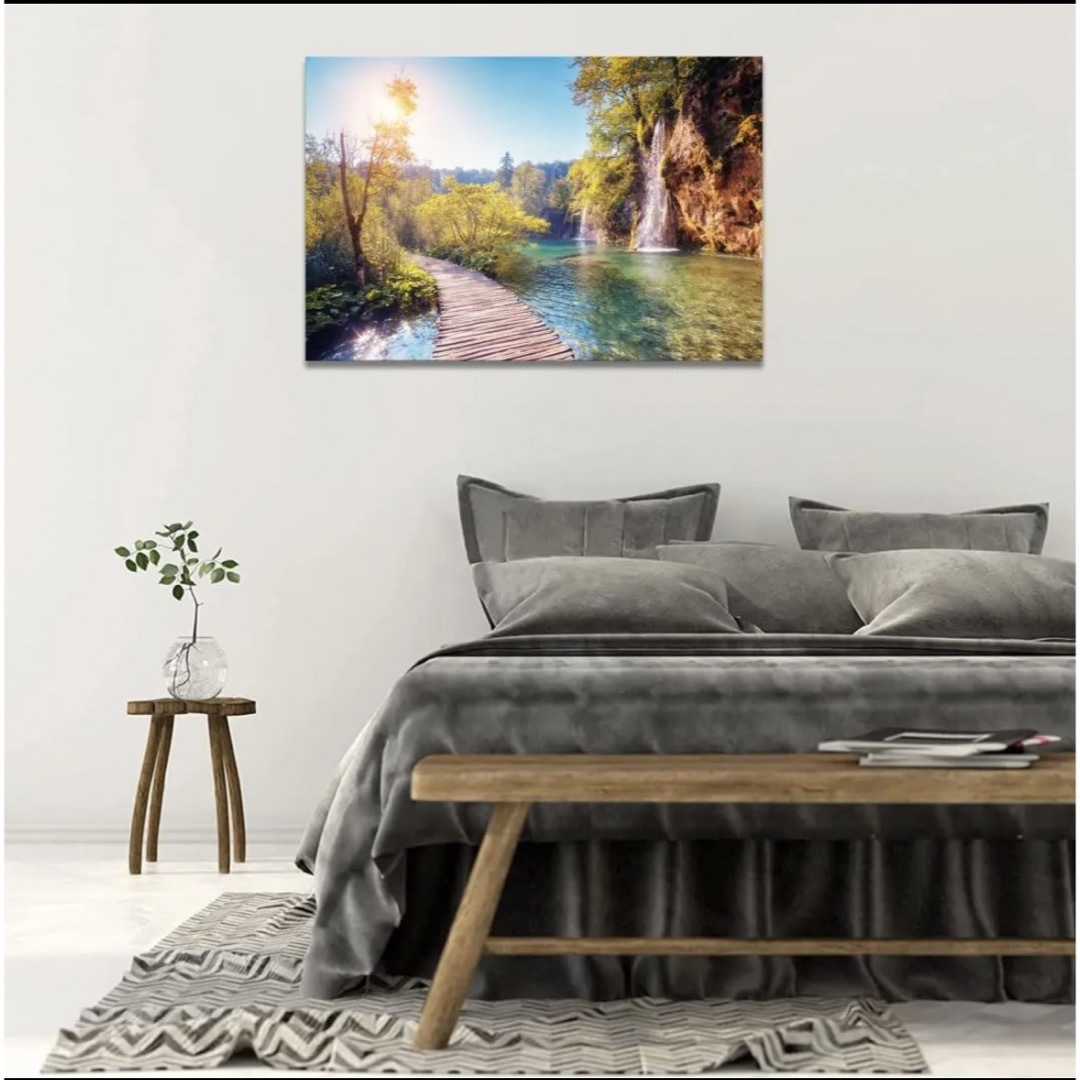 アートパネル 油絵風 森林 自然風景 ポスター 風景画 装飾画 絵画の
