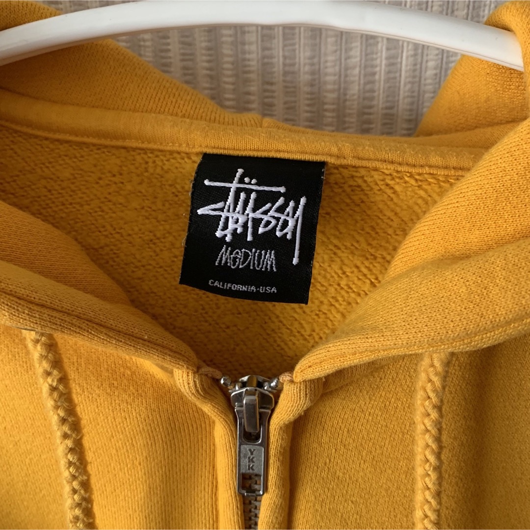 STUSSY ステューシー ジップアップ パーカー イエロー M - パーカー