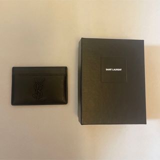 イヴサンローラン(Yves Saint Laurent)の（値下げ）イブサンローラン　カードケース　パスケース　ブラック　黒(パスケース/IDカードホルダー)