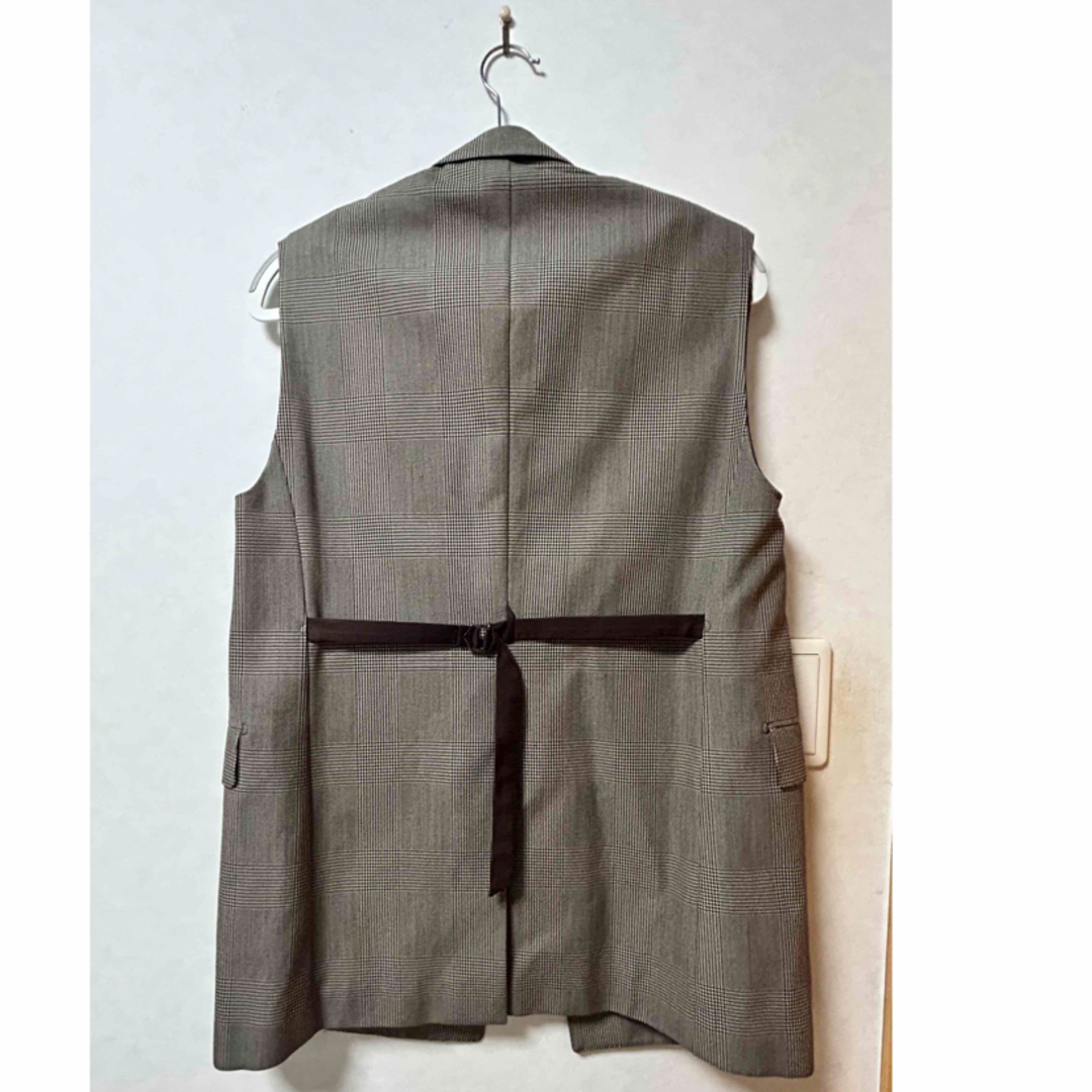 Drawer - 【美品】Drawer ウールコットンチェックジレ ベスト Drawer - 【美品】Drawer ウールコットンチェックジレ ベスト