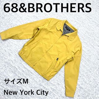 シックスティエイトアンドブラザーズ(68&brothers)の美品　68&BROTHERS ナイロンジャンバー　イエロー　サイズM(ナイロンジャケット)