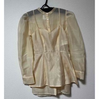 アメリヴィンテージ　新品　BUSTIER LAYERED SHEER SHIRT