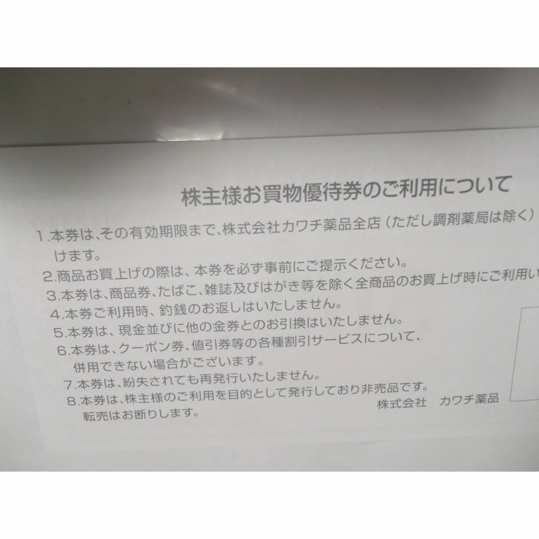 カワチ薬品 株主優待券 30000円分 匿名配送 カワチ薬品 株主優待券 30000円分 匿名配送