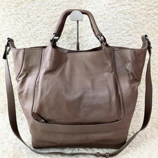美品 ジルサンダー トートバッグ 2way レザー ブラウン A4収納可