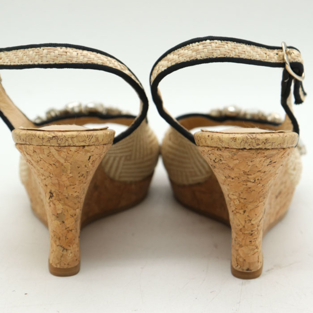 STRAWBERRY-FIELDS(ストロベリーフィールズ)のストロベリーフィールズ ウェッジサンダル バックストラップ シューズ 靴 レディース 22.5cmサイズ ベージュ STRAWBERRYFIELDS レディースの靴/シューズ(サンダル)の商品写真