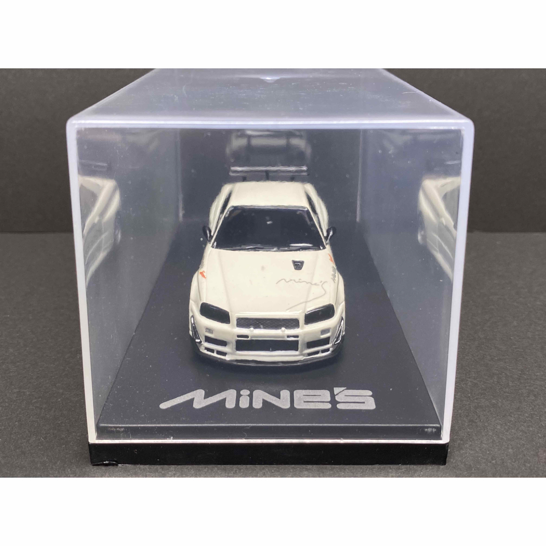 日産(ニッサン)の1/43 Qモデル 日産 スカイライン GT-R R34 マインズ ホワイト エンタメ/ホビーのおもちゃ/ぬいぐるみ(ミニカー)の商品写真