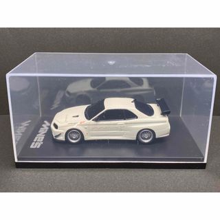 ニッサン(日産)の1/43 Qモデル 日産 スカイライン GT-R R34 マインズ ホワイト(ミニカー)