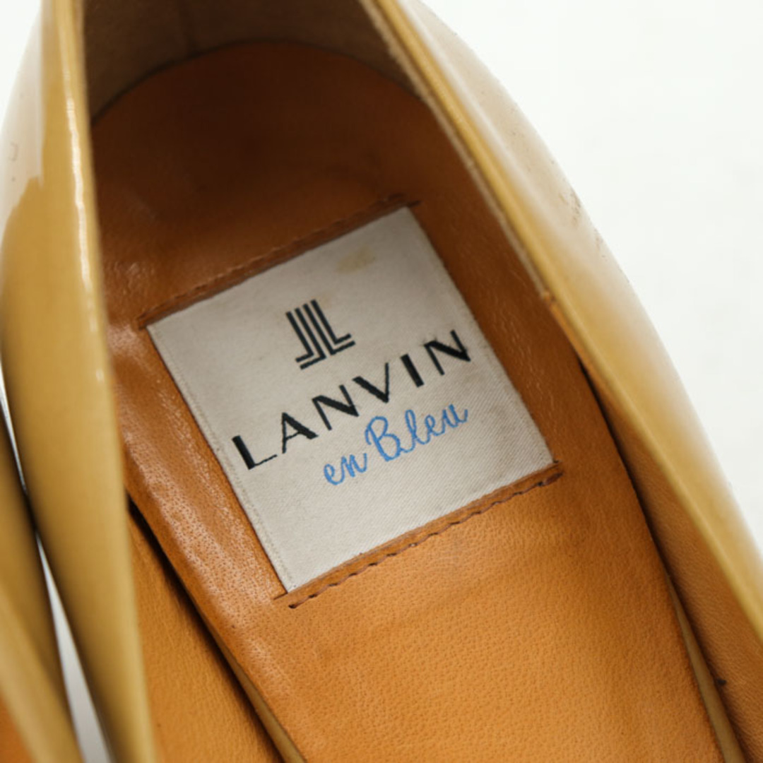 LANVIN en Bleu(ランバンオンブルー)のランバンオンブルー パンプス ラウンドトゥ エナメル ハイヒール ブランド 靴 レディース 23cmサイズ ベージュ LANVIN en Bleu レディースの靴/シューズ(ハイヒール/パンプス)の商品写真