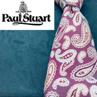 ポールスチュアート(Paul Stuart)の【美品】Paul Stuart/ポールスチュアート　ネクタイ　ピンク　ペイズリー(ネクタイ)