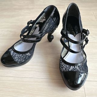 ANNA SUI  アナスイ　ベロア　厚底　パンプス　レア