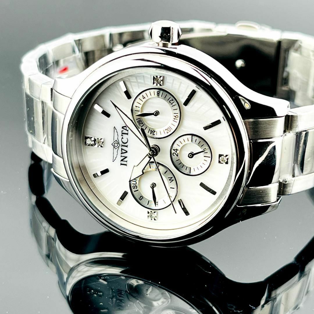 AA62 インビクタ エンジェル レディース高級腕時計 シルバー クリスタル 2