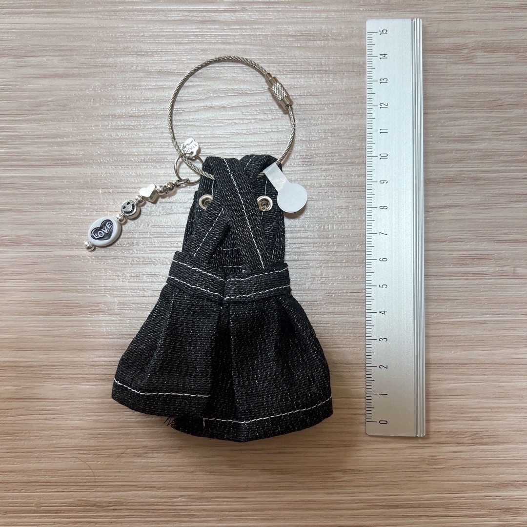 ハンドメイド ストラップ デニム風 オーバーオール スカート ハンドメイド ストラップ デニム風 オーバーオール スカート
