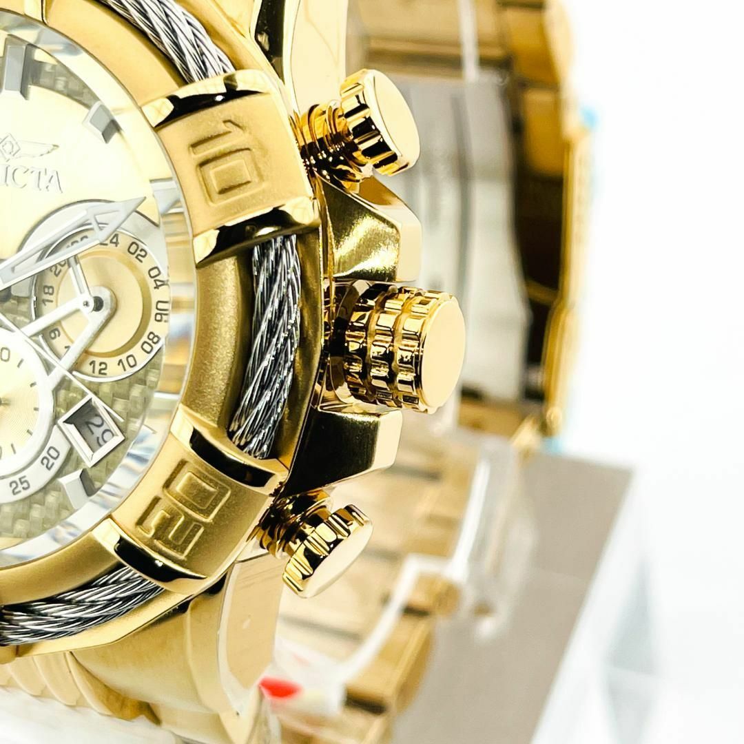 INVICTA - AA65 インビクタ メンズ高級腕時計 ゴールド クロノグラフ