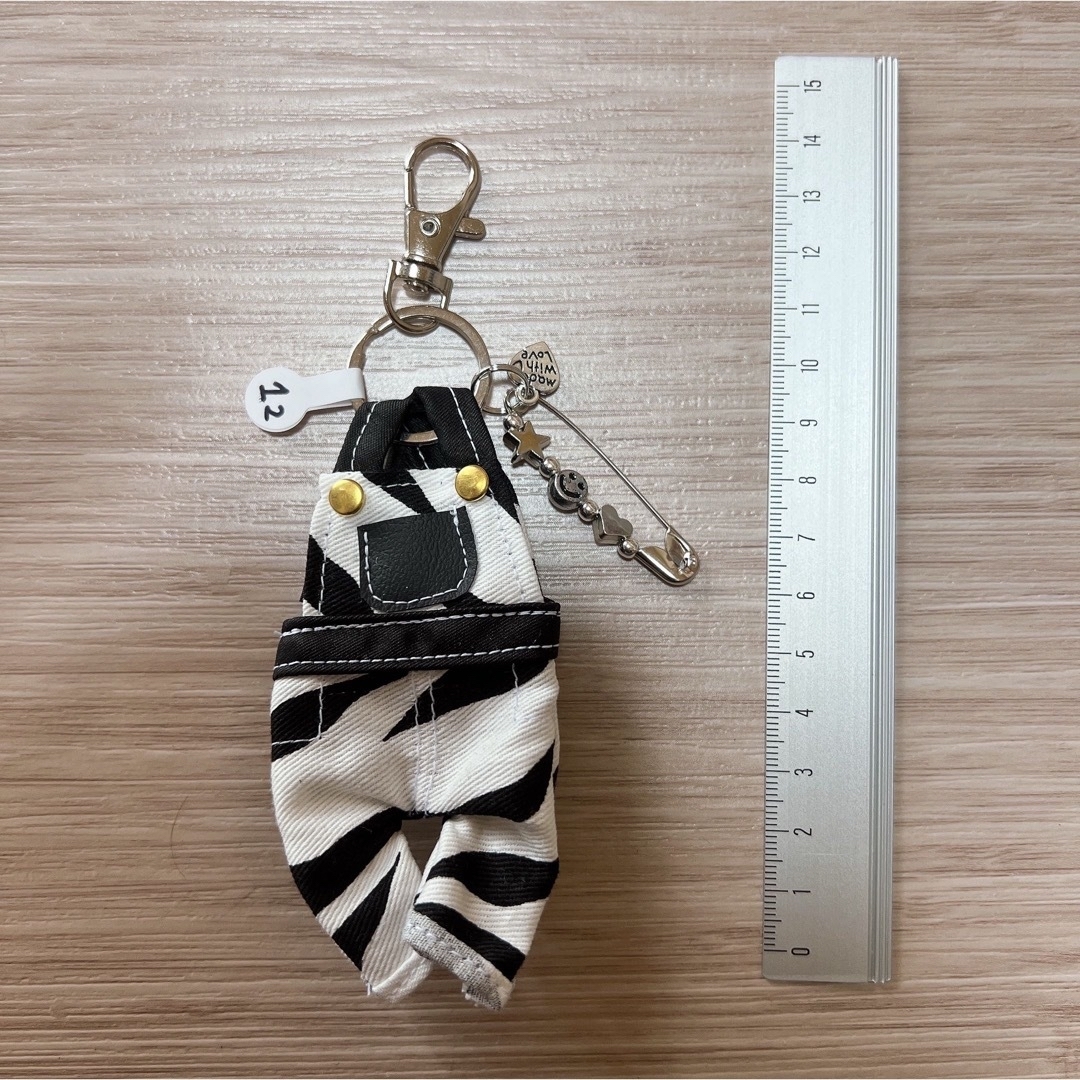 ハンドメイド オーバーオール ゼブラ ストラップ