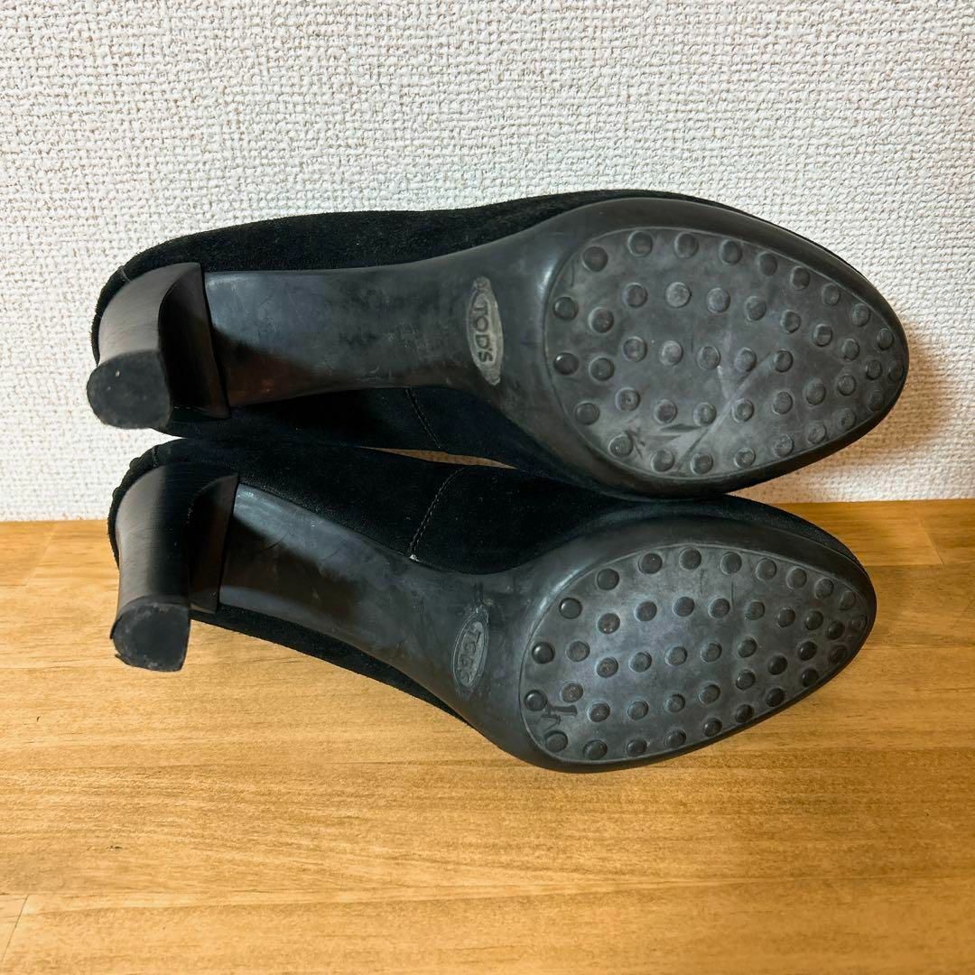 TOD’S トッズ　スエード　ブラック　黒　23.5cm ゴンミーニ　36.5