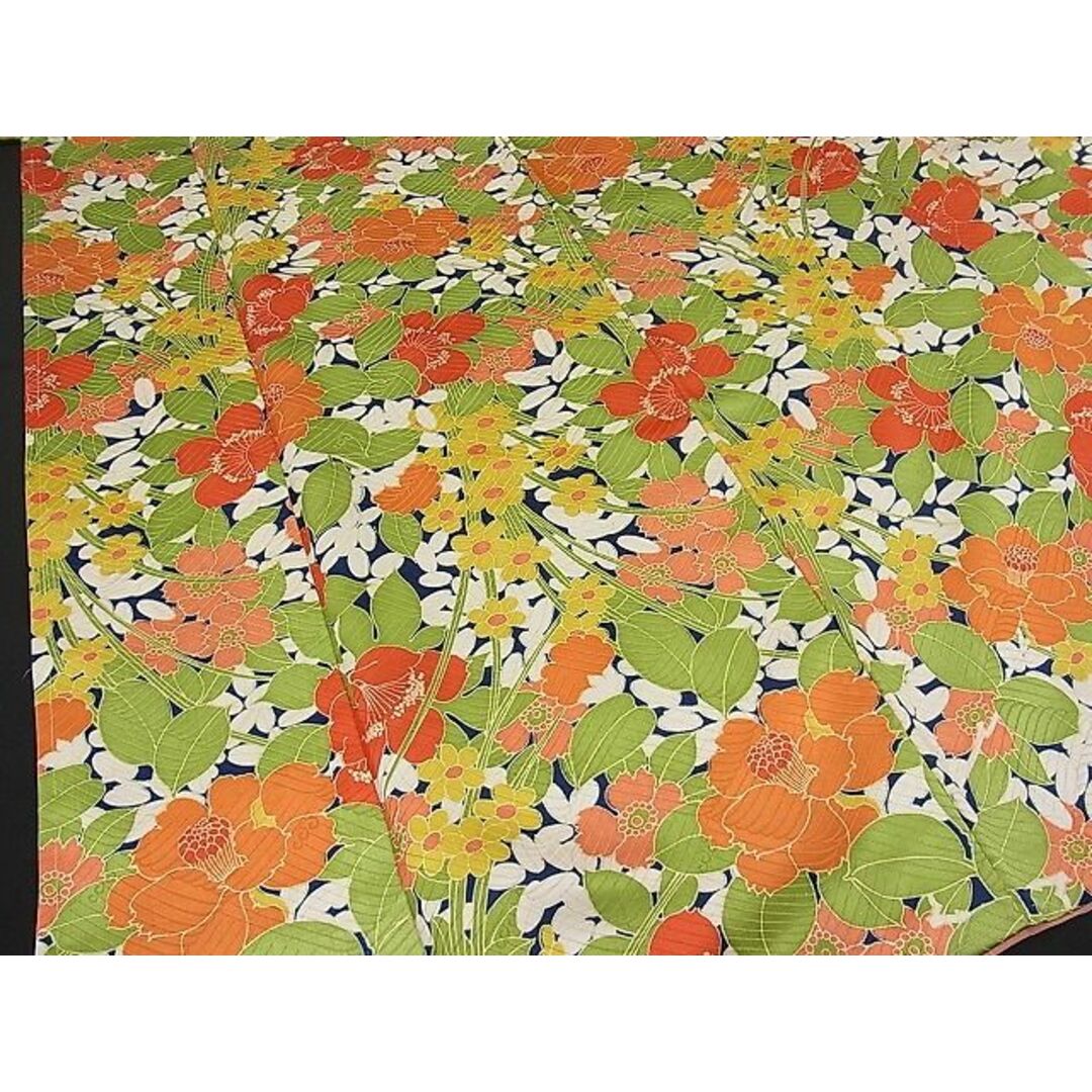 平和屋野田店■上質な小紋 草花尽くし 逸品 未使用 n-pk2901