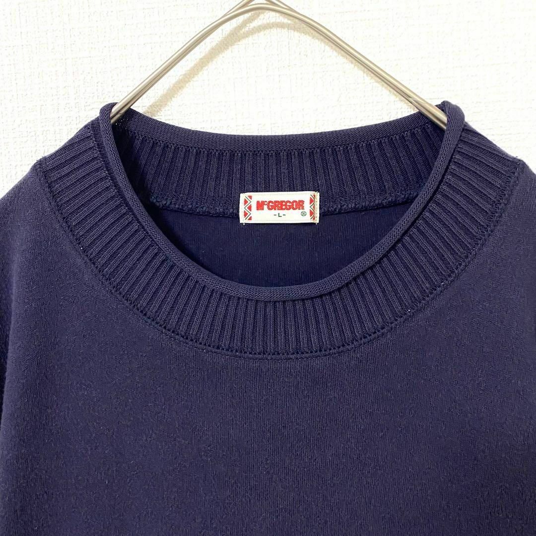 トレーナー スウェット マックレガー 刺繍ロゴ コットン 綿 ネイビー L