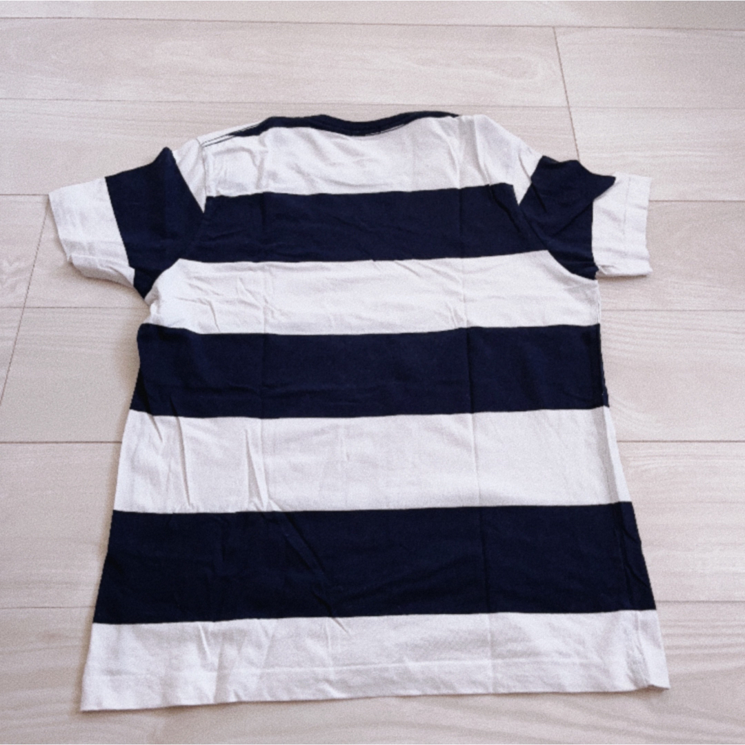 GU(ジーユー)のトップス Tシャツ ボーダー メンズ ジーユー GU Lサイズ ネイビー 夏 メンズのトップス(Tシャツ/カットソー(半袖/袖なし))の商品写真