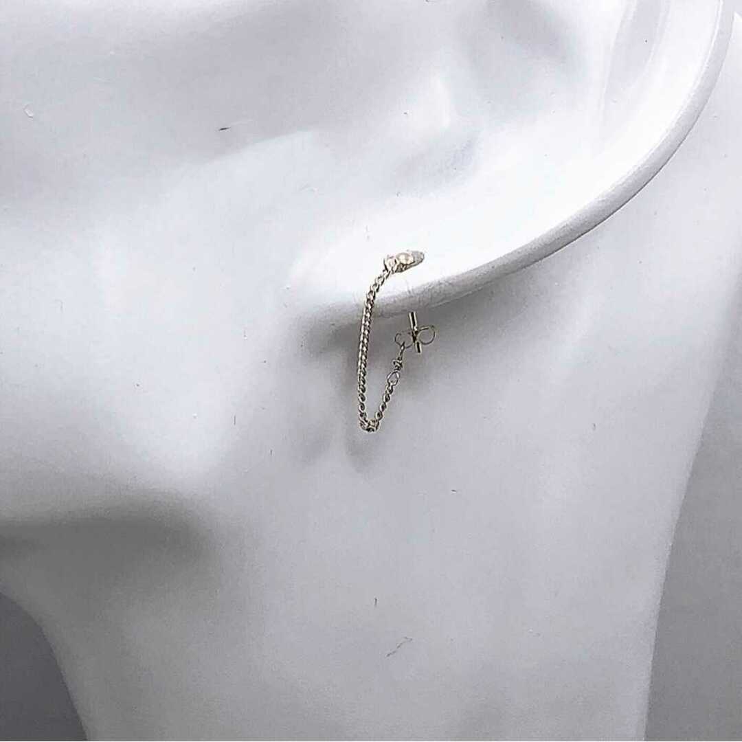 pt850 プラチナ 喜平チェーンピアス フープピアス