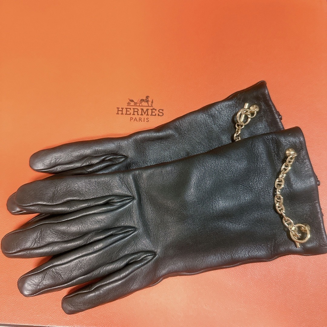 Hermes(エルメス)の美品　人気　シェーヌダンクル　手袋 レディースのファッション小物(手袋)の商品写真