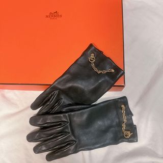 エルメス(Hermes)の美品　人気　シェーヌダンクル　手袋(手袋)