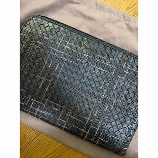 ボッテガヴェネタ(Bottega Veneta)のボッテガヴェネタ  イントレチャート　クラッチバッグ　セカンドバッグ　黒(セカンドバッグ/クラッチバッグ)