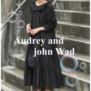 Audrey and John Wad クルーネック長袖ワンピース　ゆったり