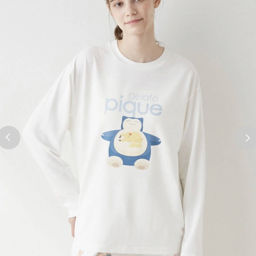 ルームウェアgelato pique pokemon SleepワンポイントロンT カビゴン ルームウェアgelato pique pokemon SleepワンポイントロンT カビゴン