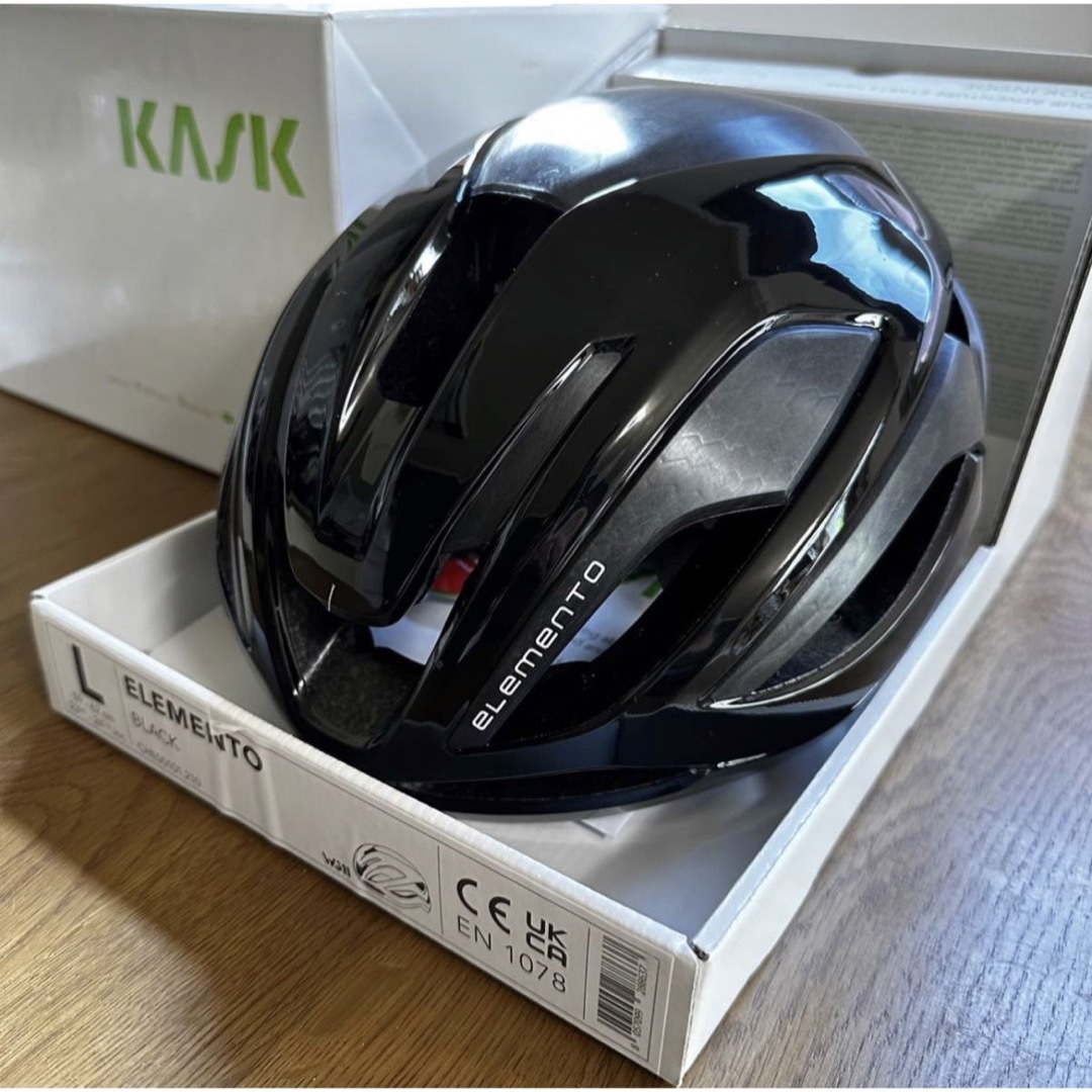 新品KASK カスク エレメントブラックPROTONEサイクルヘルメット スポーツ/アウトドアの自転車(ウエア)の商品写真