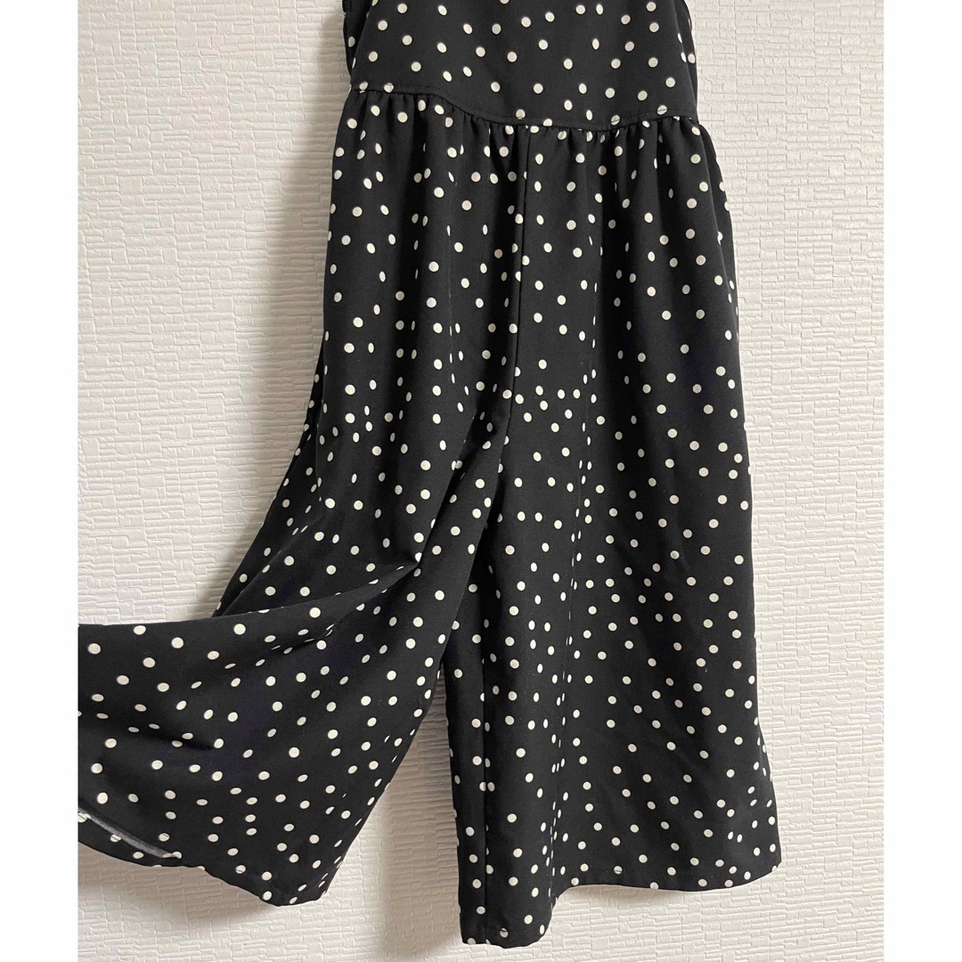 GU(ジーユー)のGU 110 ドット　サロペット　美品　子供服 キッズ/ベビー/マタニティのキッズ服女の子用(90cm~)(ワンピース)の商品写真