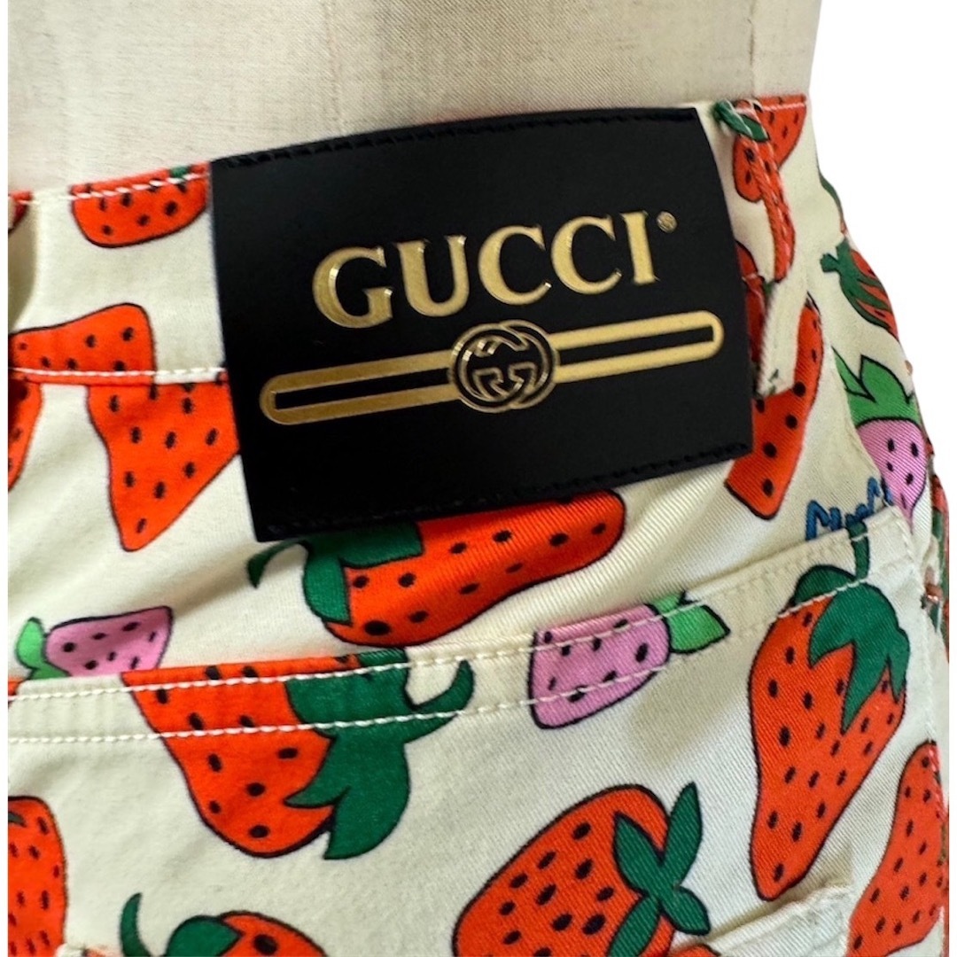 《ご成約》GUCCI ランウェイ 春夏コレクション いちごロゴパンツ