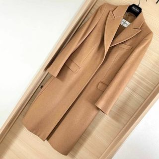 マックスマーラ(Max Mara)の美品✨最高級白タグ 近年物 マックスマーラ キャメル100% 比翼 ロングコート(ロングコート)