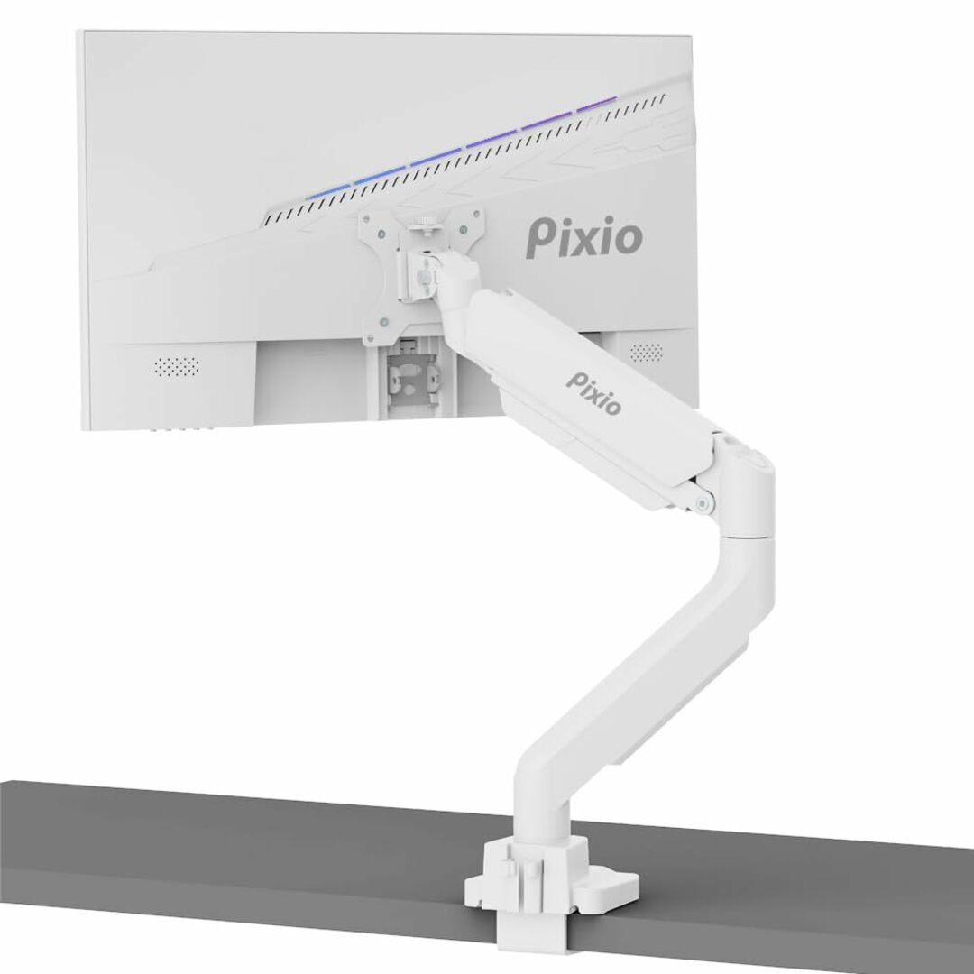 Pixio PS2SW モニターアーム シングル ホワイト 1画面 デスクマウン