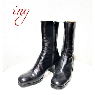 イング(ing)の✨ing✨レディース★ミドル丈★ハーフブーツ★size24.5(ブーツ)