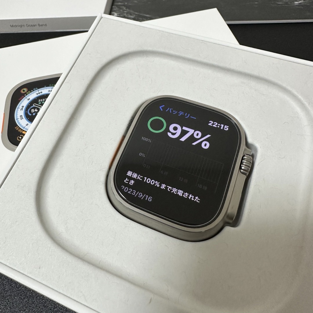 Apple Watch(アップルウォッチ)のアップル Apple Apple Watch Ultra ミッドナイト 美品 スマホ/家電/カメラのスマートフォン/携帯電話(その他)の商品写真