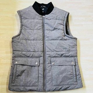 H&M エイチアンドエム ベスト ナイロンベスト グレー メンズ M相当 48