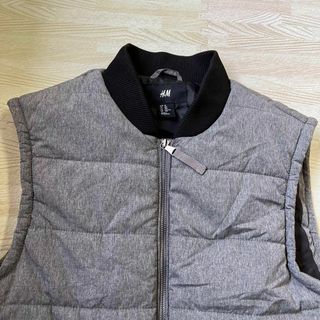 H&M エイチアンドエム ベスト ナイロンベスト グレー メンズ M相当 48