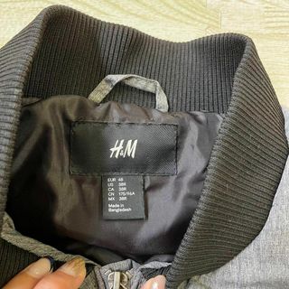 H&M - H&M エイチアンドエム ベスト ナイロンベスト グレー メンズ M